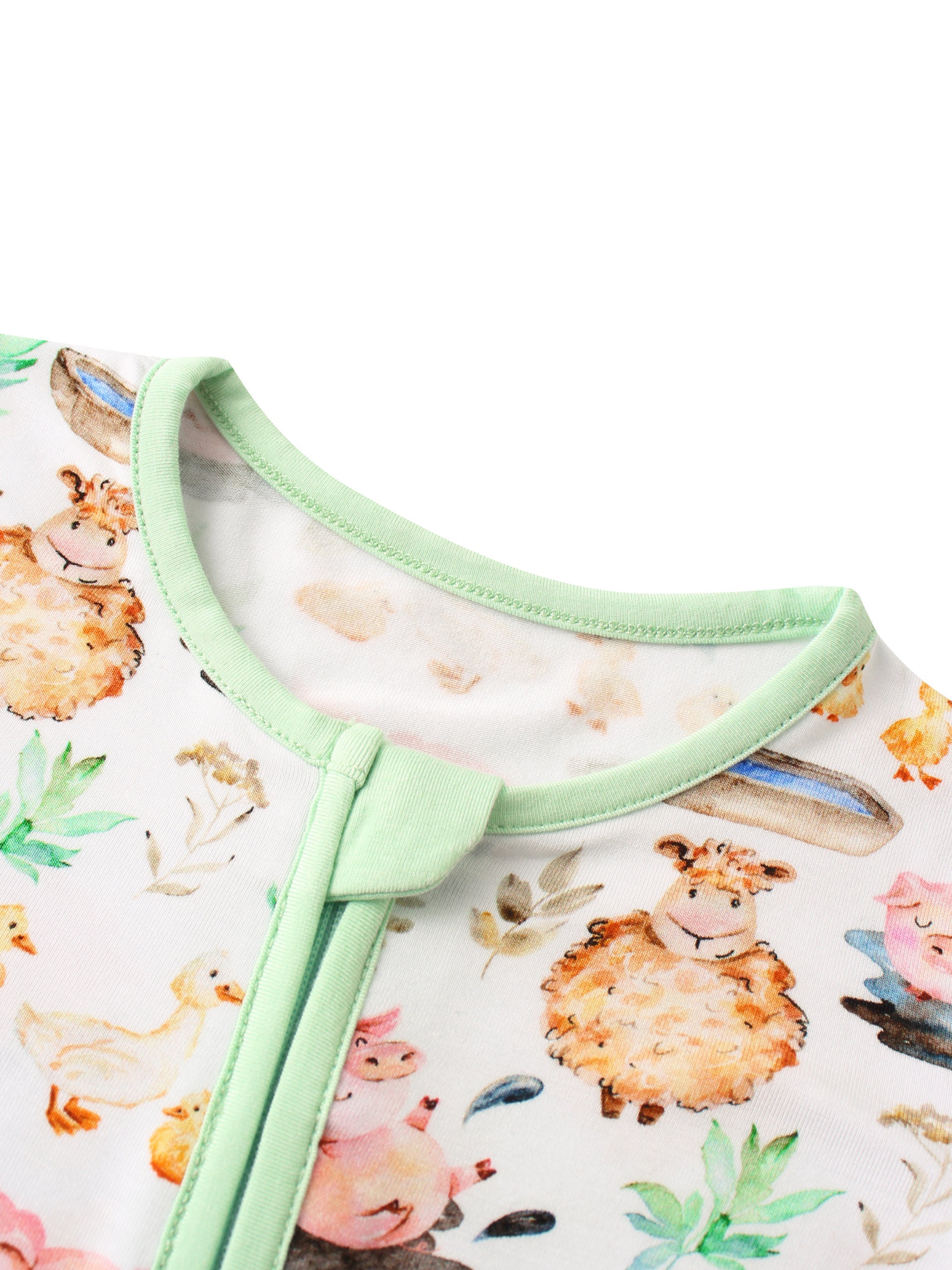 PoshTOT Little Yellow Sheep Bamboo Baby Convertible Zippy Romper