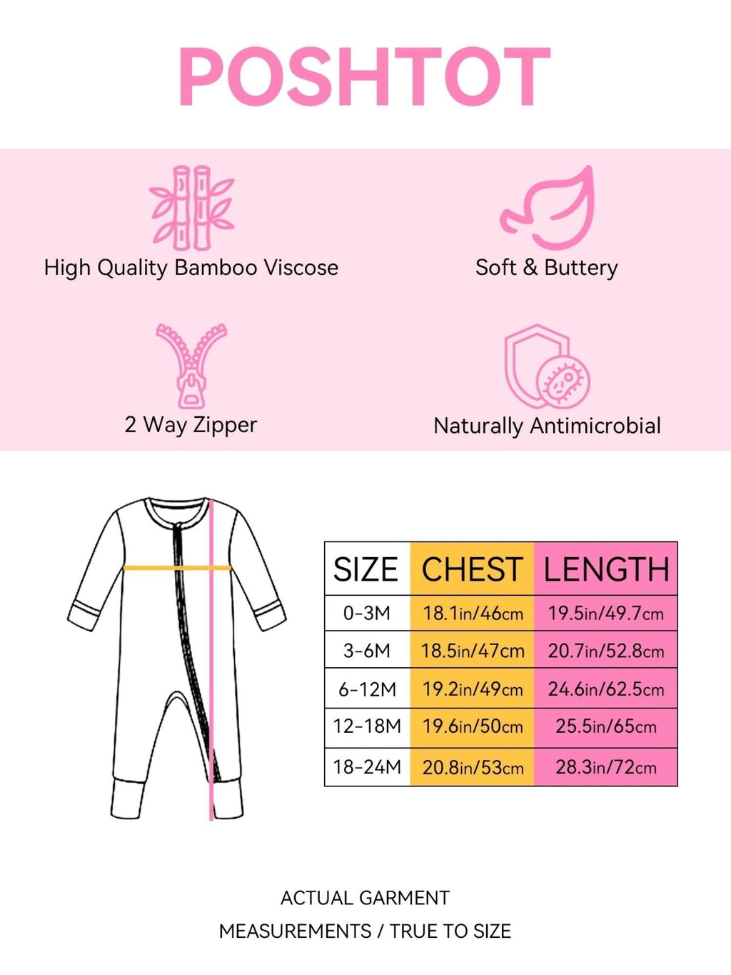 PoshTOT Halloween Farm Bamboo Baby Convertible Zippy Romper