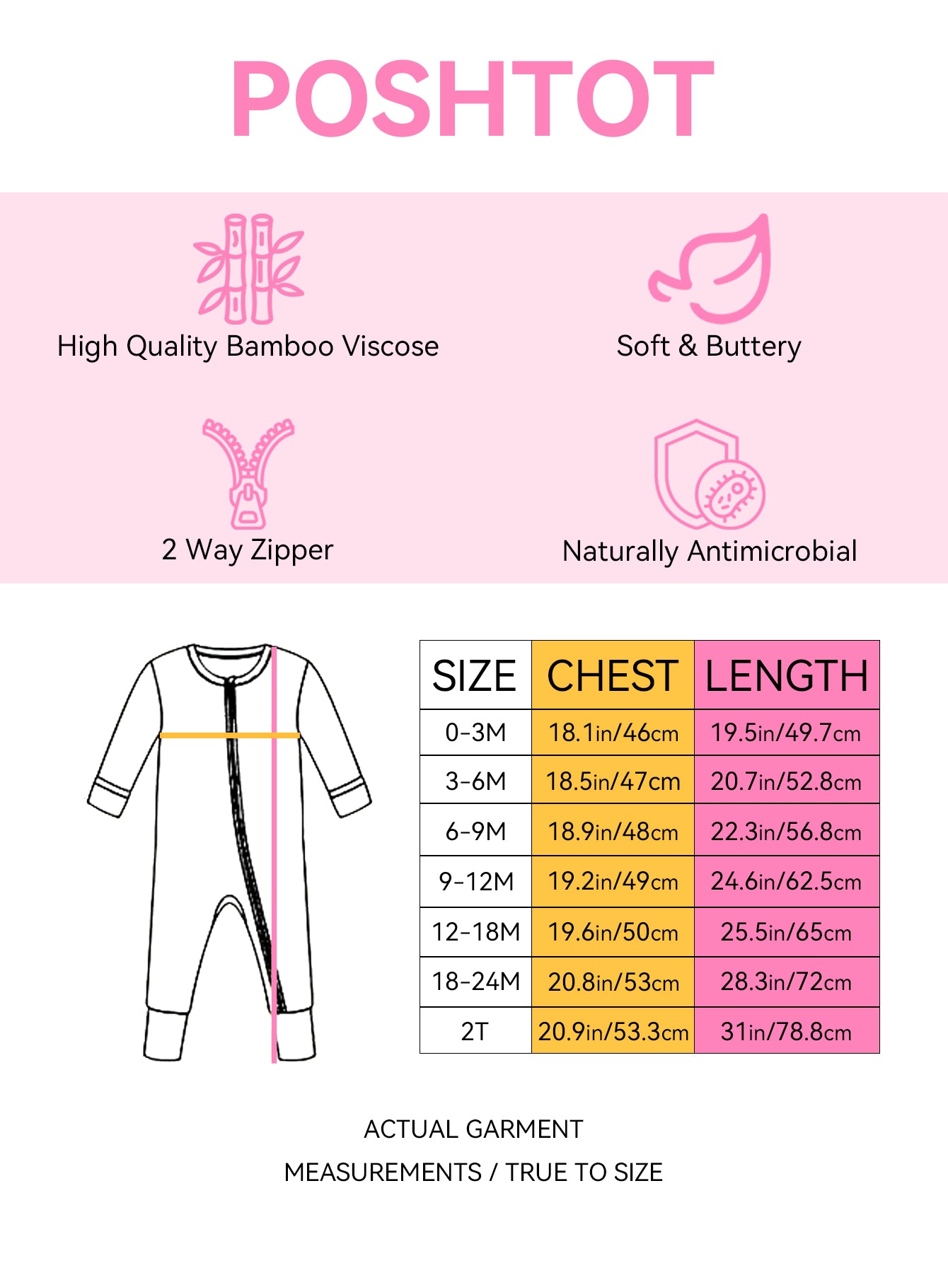 PoshTOT Sanrio Love Hello Kitty Bamboo Baby Convertible Zippy Romper