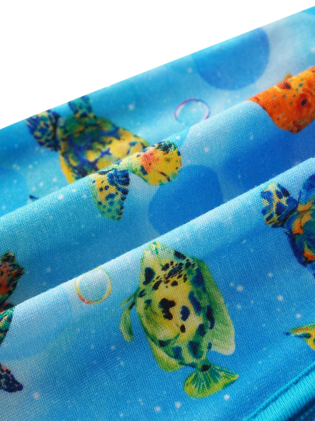 PoshTOT Little Sea turtle Bamboo Baby Convertible Zippy Romper