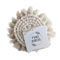 Macrame Set of 2 Coasters - Ivory
