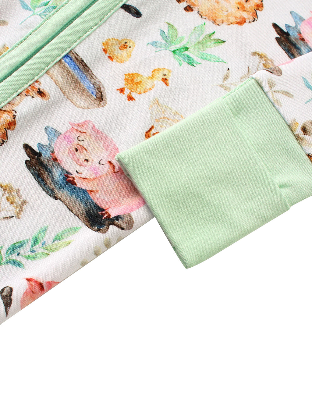 PoshTOT Little Yellow Sheep Bamboo Baby Convertible Zippy Romper