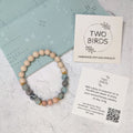 Gemstone Diffuser Bracelet - Fossil Jasper + Kiwi Jasper + Rosewood