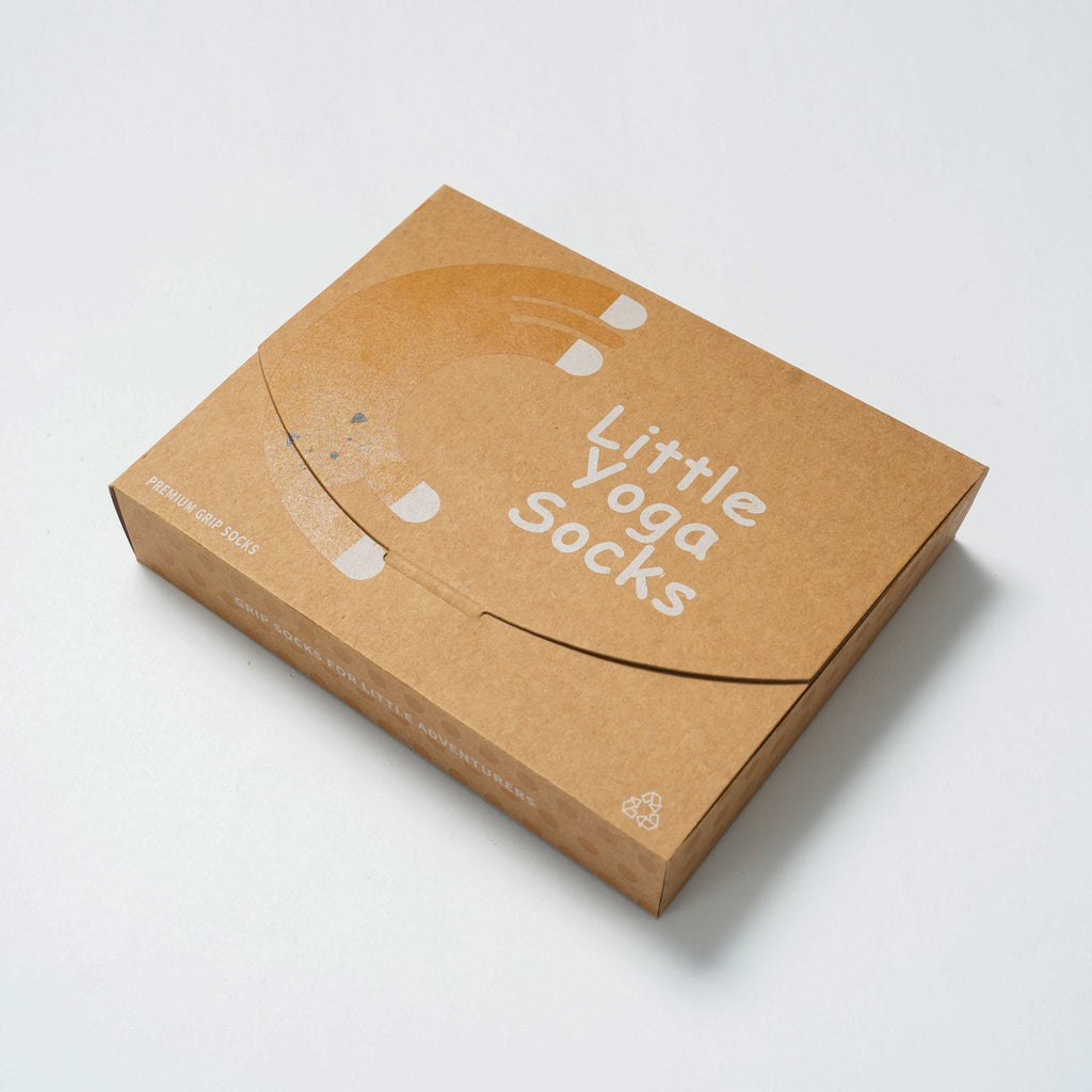 New- Organic Cotton Socks- Grey & Lemon- 4 Pairs of Stay-On Baby & Toddler Non-Slip Socks