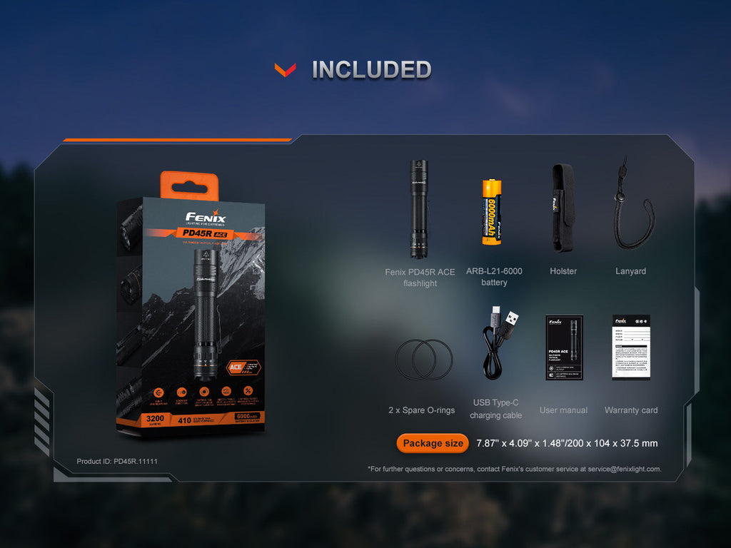 Fenix PD45R ACE Multi-Mode Tactical Flashlight