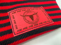 Haakwear Texas H Stitch Cuffed Beanie "We Don't Call 911"- Made in USA Hats (Limited Edition) - Black / Red RoRo