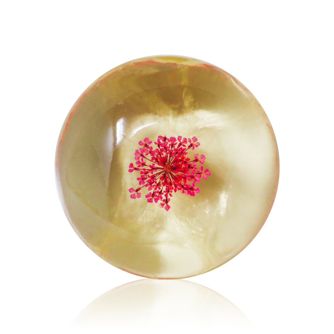 4 Pack of Natural, Neutral, Vegan, Organic Clear Flower Soap, Handmade With Premium Essential Oils, For All Skin Types, Gift Set