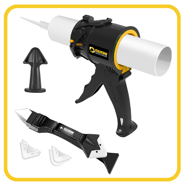 SILIGUN™ Classic Compact 4" Caulking Gun - Complete Kit