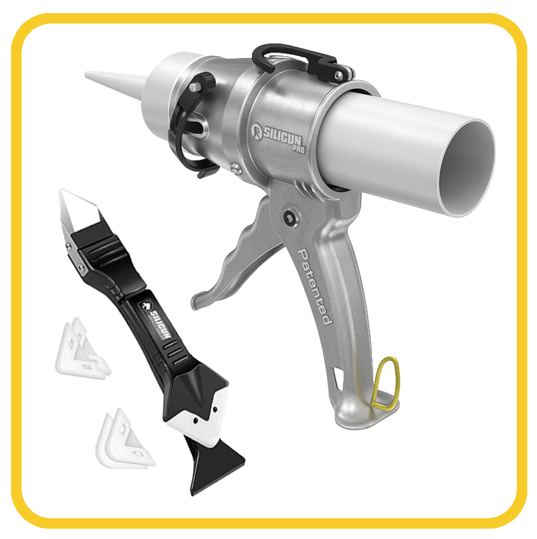 SILIGUN™ PRO Compact 24:1 Caulking Gun - Scraper Kit