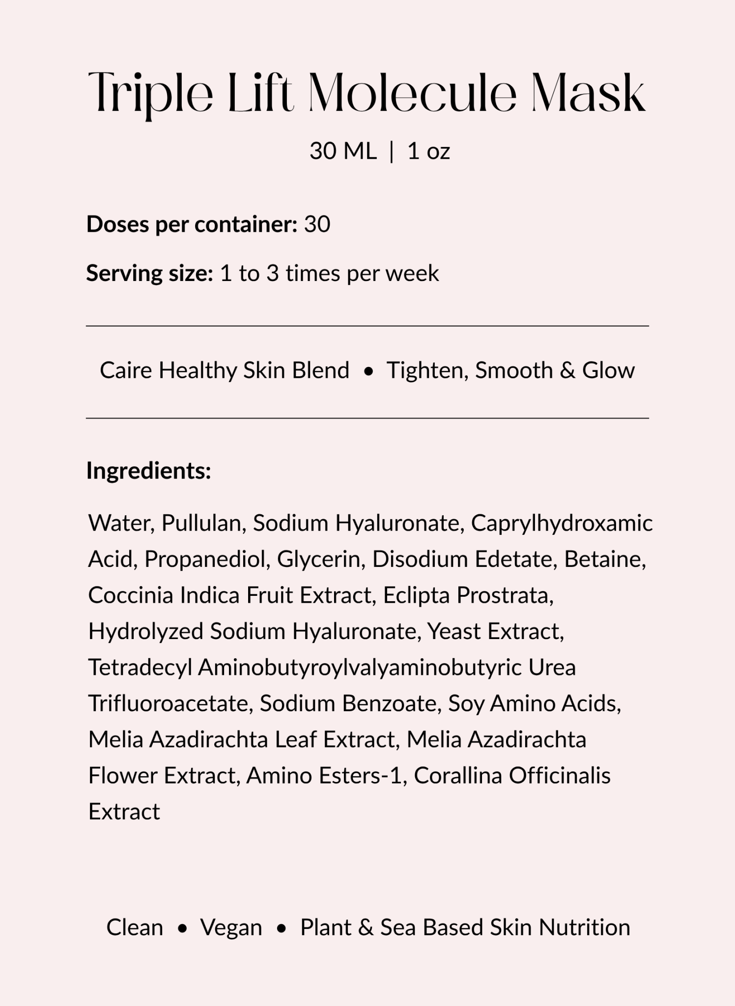 Triple Lift Molecule Mask